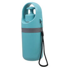 Dog Poop Scooper with Waste Collection, Large Outdoor Trash Can and Bag Dispenser, Sky Blue