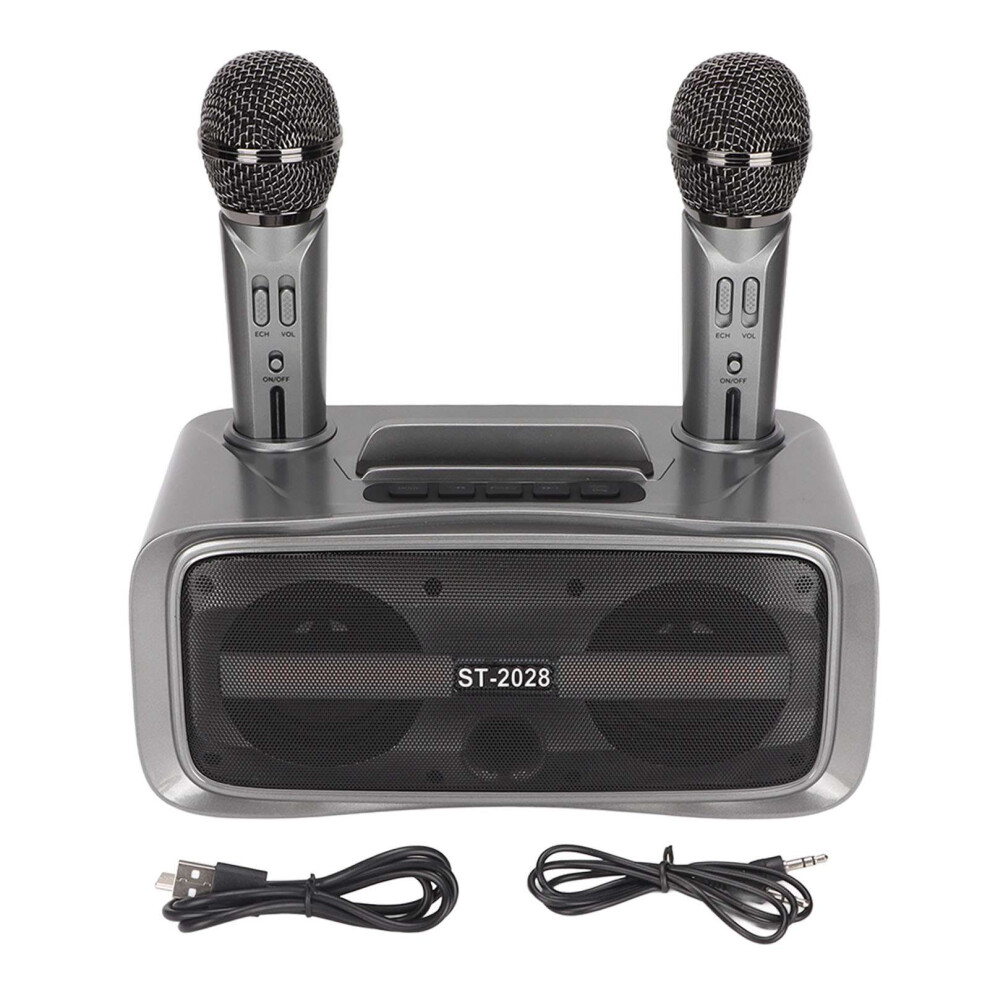 Karaoke Machine With Rich & Deep Bass, 1Pcs Portable Pa System For Adults Kids With 2 Wireless Microphones 9482828837425