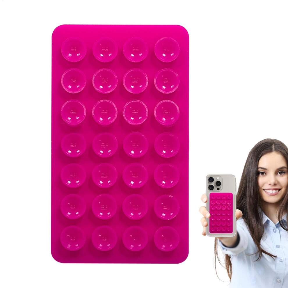 Suction Phone Case Grip Doublesided Suction Cup Phone Mount Universal Fit For Selfies, Videos, Chats, And Movies Pink 9187378409046