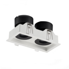 Embedded Led Narrow Frame Spotlights For Home Living Room And Bedroom Ceiling Lights White Black Finish 2x8W Amber Light