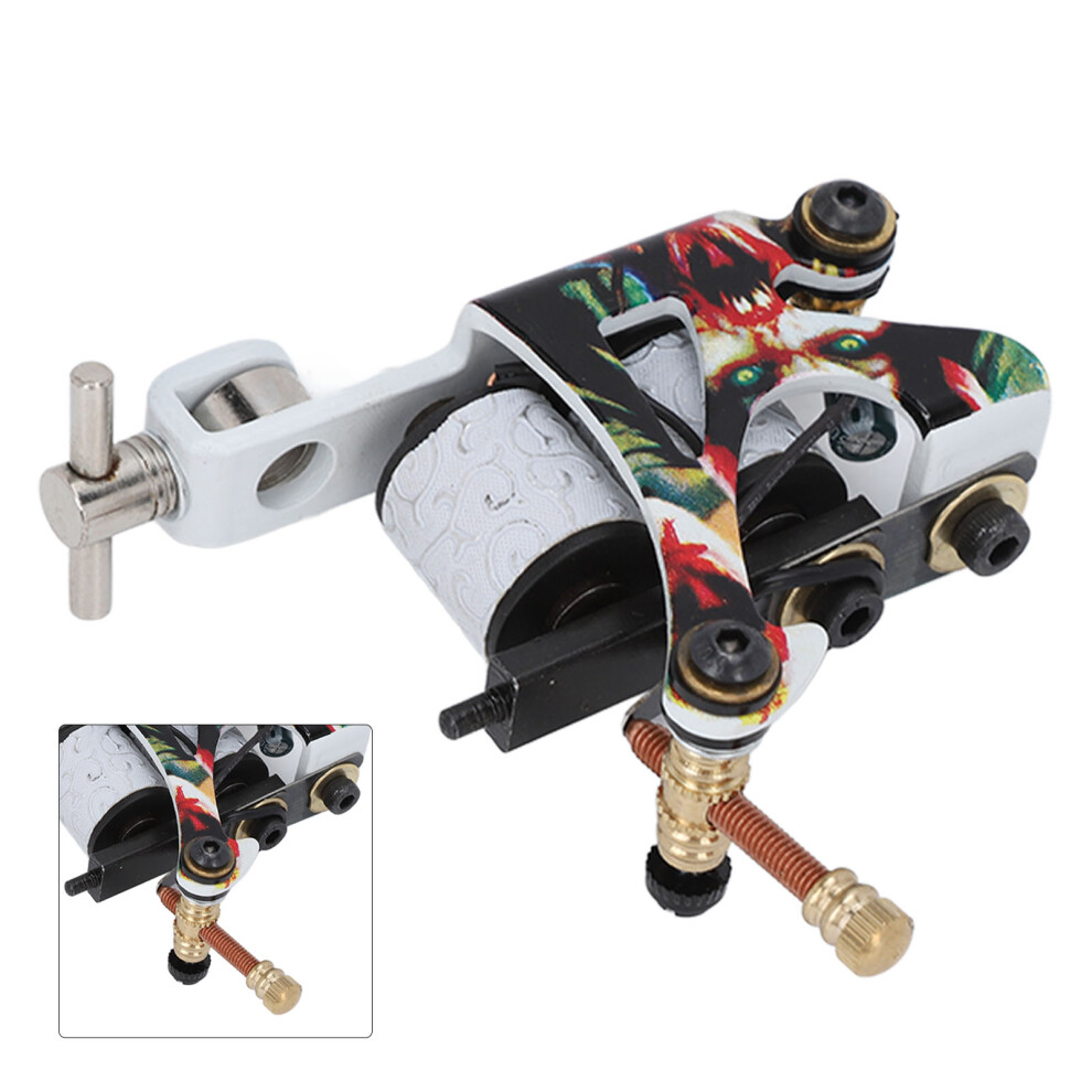 10 Wraps Tattoo Coil Machine, High Accuracy, Stable Liner & Shader