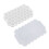 Flexible 37 Grids Silicone Ice Cube Tray with Cover Honeycomb Pattern White 4