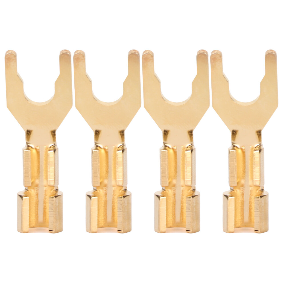 Plug Spade Terminal Ensuring Reliability In Av Receivers, Crimp Connector With Electrical Conductivity For Amplifiers Surround Sound (4Pcs) 9138057327724