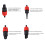 Boot Luftventil-Adapterset — 4 Düsen, Nylon/Legierung, Rot 3