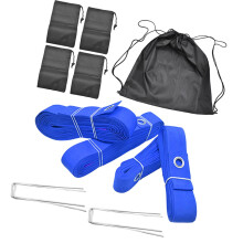 Beach Volleyball Court Lines Kit with Metal Anchors, Quick Setup for Sand and Grass