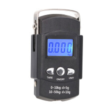 Portable 50kg Digital Hanging Scale with LCD & Built-in Tape