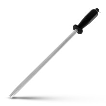 12 Inch Carbon Steel Knife Sharpening Steel with Ergonomic NonSlip Grip for LongLasting Edge
