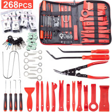 Uolor 268Pcs Trim Removal Tool Kit, Car Pry Tool Kit Door Panel/Radio/Stereo/Terminal Removal Tool Set, Auto Clip Pliers Fastener Remover Panel Remov