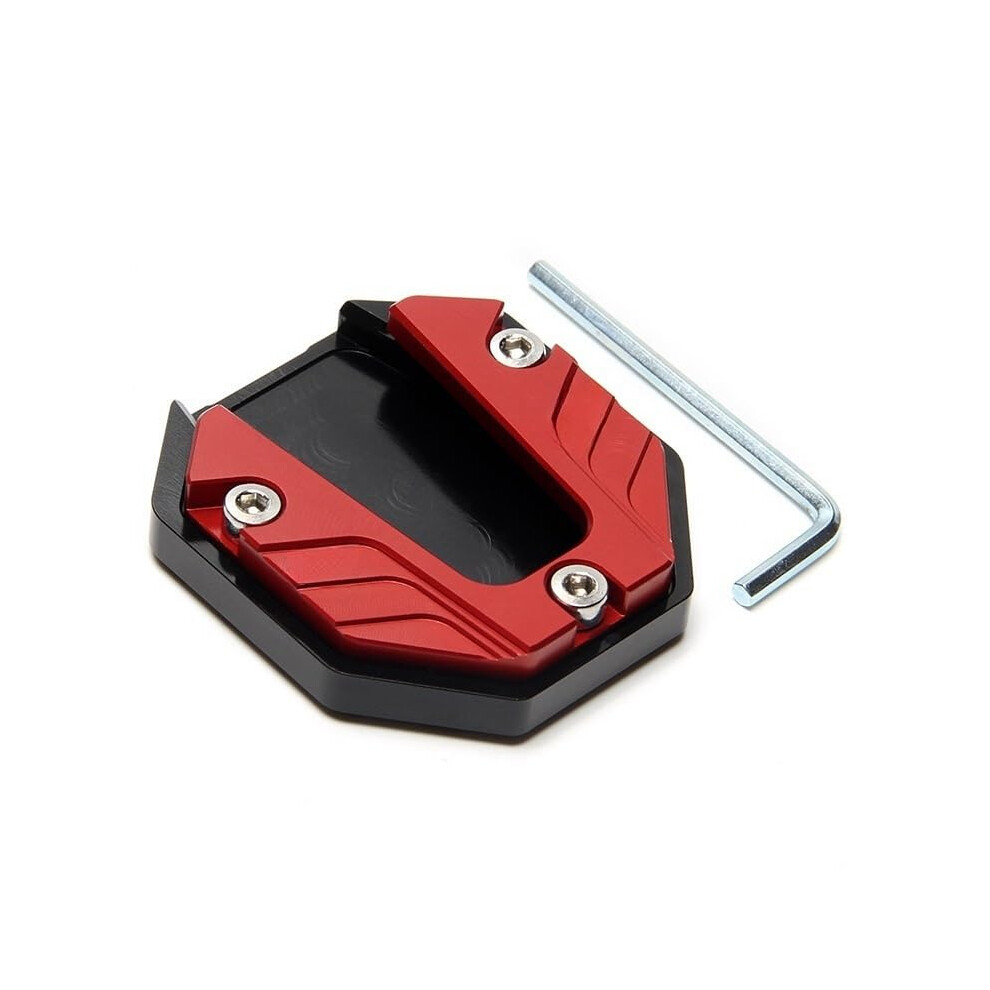 Side Stand Pad Universal Kickstand Extender For Scooter Motorcycle Bike, Antiskid Enlarged Base Foot Pad Red 9199774063494