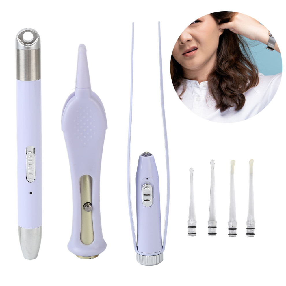 Rechargeable Glowing Ear Wax Removal Kit for Kids & Elderly, Stainless Steel