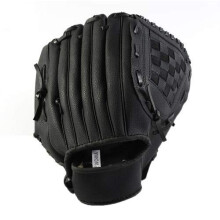Baseball Glove Adult Left Hand Training Practice For Baseball Softball, Outdoor Sports, Men Women, Black, Size M