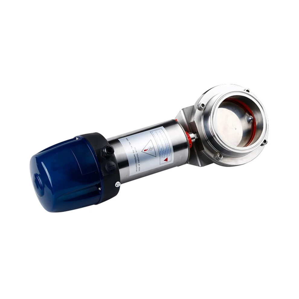 4 Inch Pneumatic Butterfly Valve Stainless Steel 316 Clamp Od 119Mm Single Acting Intelligent Control 9187378410554