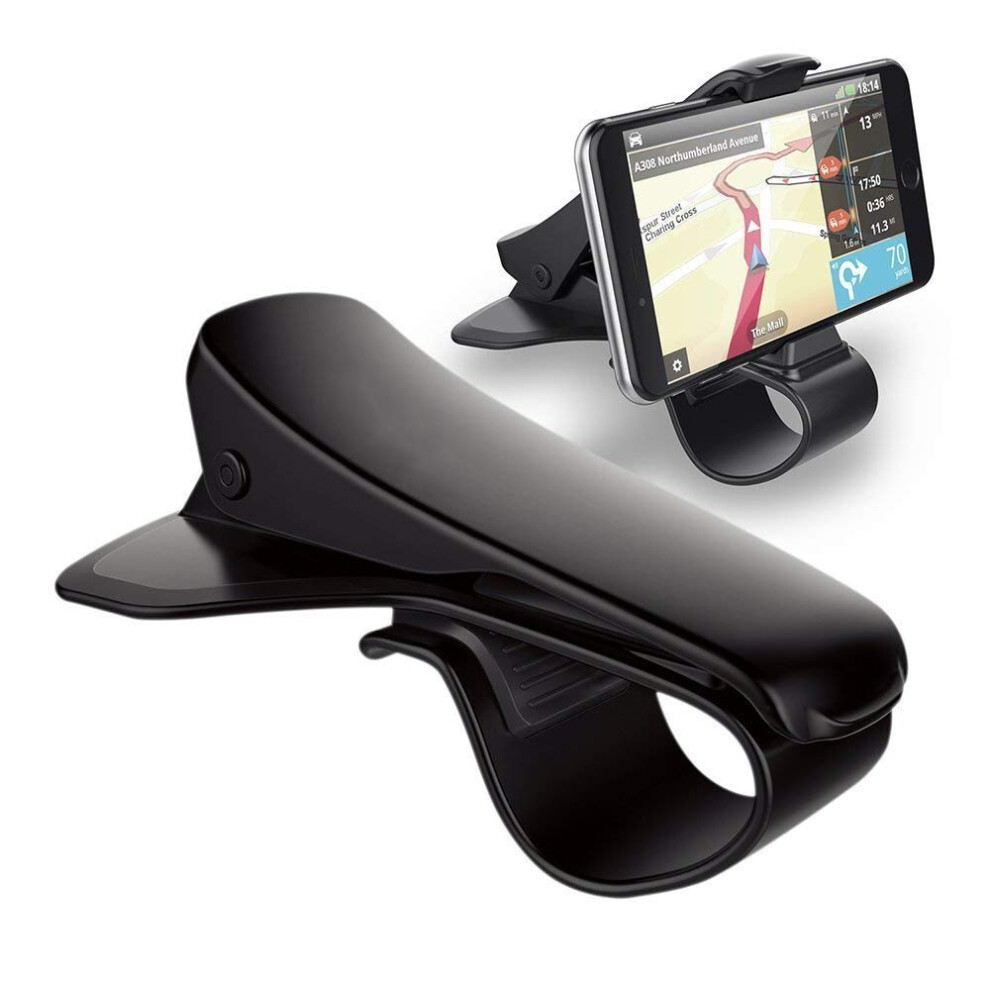 Car Phone Holder With Hud Design For Safe Driving, Universal Dashboard Mount For 6.5 Inch Smartphones 9347817502084