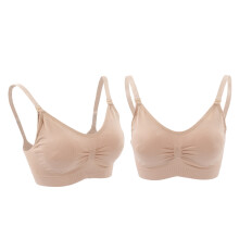 Women's 4XL Nylon Breathable Adjustable Nursing Bra Skin Color