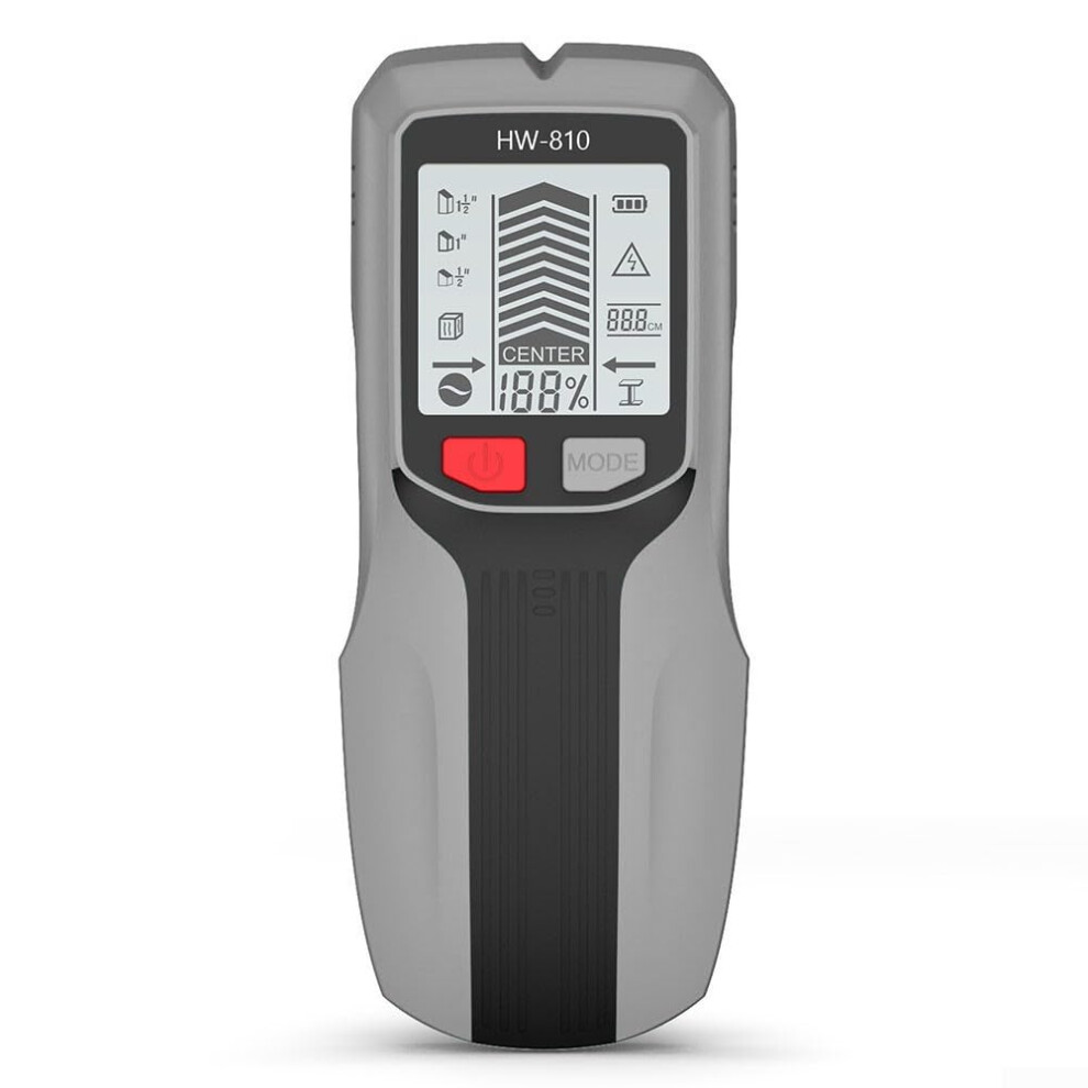 5In1 Stud Finder Wall Scanner With Backlit Lcd, Audio Alarm, Live Wire And Metal Detection, Gray 9199774064217