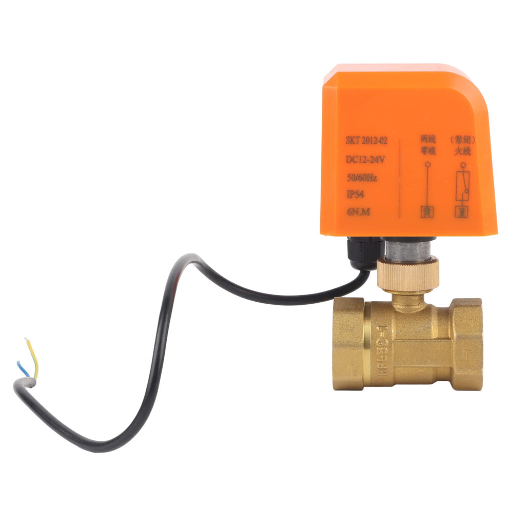 2 Way Electric Ball Valve Brass Motorized Valve 2Wire Dn25 Dc 12V/24V For Cold Water Hot Water Glycol Solutions 9199774064293