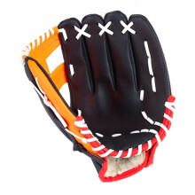 Soft PU Leather Baseball Glove Thickened Pitcher's Glove For Teens And Adults Orange Red