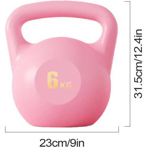 Pink Kettlebell for Full Body Workout and Grip Strength Training with Ergonomic Handle 1