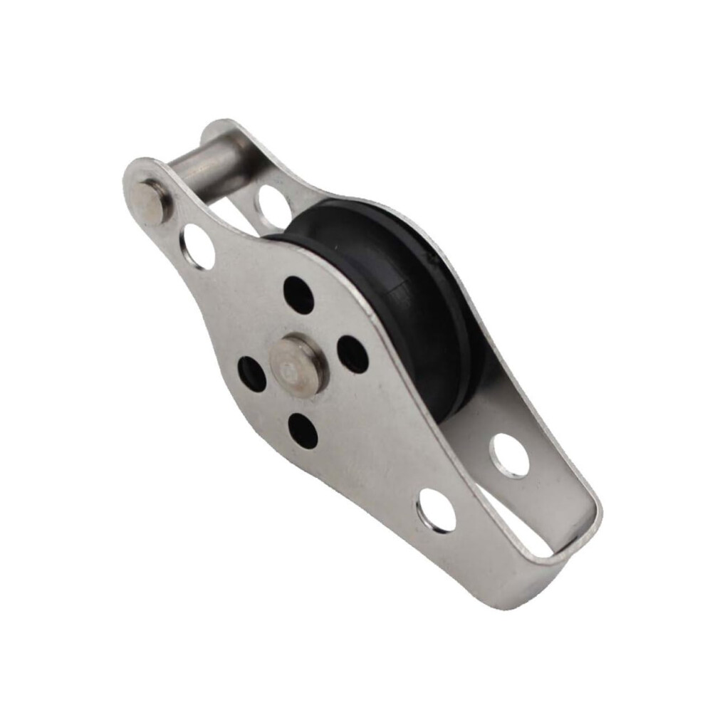 Stainless Steel Single Pulley For Nylon Rope Lifting Tool Anti Rust Heavy Duty Corrosion Resistant Sliding Block 9347817595727