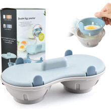Egg Poacher Microwave Safe Silicone Egg Poacher Blue 2Piece Set Kitchen Gadgets