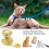 Cat Kitten Walking Vest Harness Breathable Polyester Adjustable Straps Easy Buckle Yellow Small Multi Purpose 3
