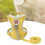Cat Kitten Walking Vest Harness Breathable Polyester Adjustable Straps Easy Buckle Yellow Small Multi Purpose 2