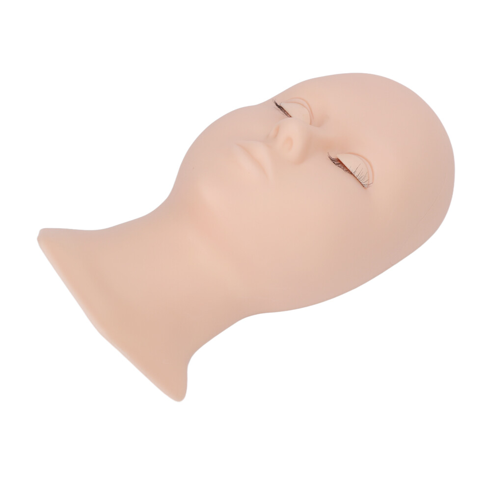 Pink Eyelash Extension Practice Head Â Silicone Mannequin, Removable Eyelids,
