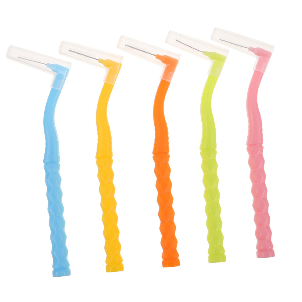 Interdental Angle Brushes 25Piece Set Soft Bristles For Braces Mini Flossers Plaque Removal