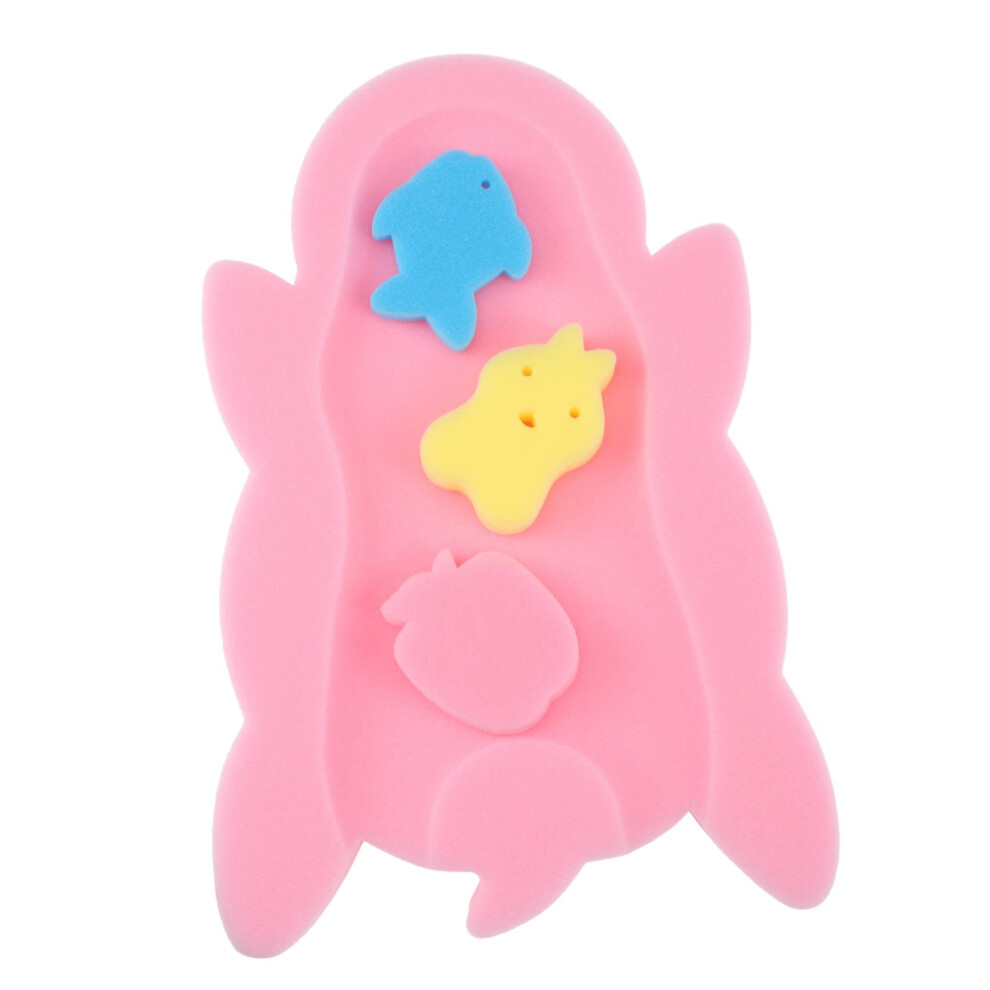 Bath Sponge Mat Cushion for Newborns Comfortable Bathing Gentle Skin Random Style