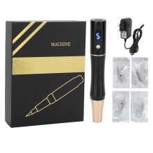 Caneta de micropigmentação estilo rústico, resistente às intempéries, dispositivo de maquiagem permanente recarregável e sem fio para