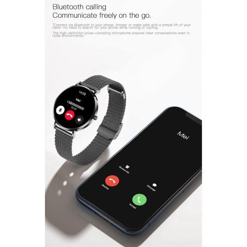 Mini Smartwatch With Activity Tracking And Notifications Everyday Wear Black 1