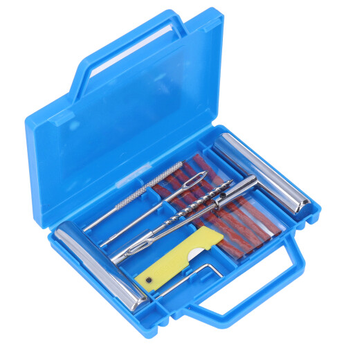 11Pcs Tire Repair Kit with T-Handle String Plug and Tools