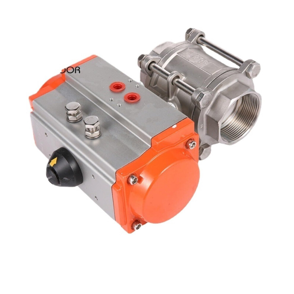 Dn32 Three Piece Pneumatic Ball Valve 304 Stainless Steel Single Acting Quick Open Close Leakproof 9199774065467