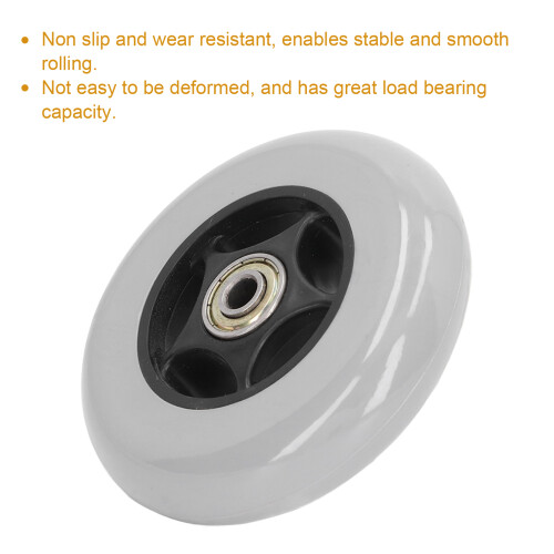 Versatile 4in Gray Walker Wheel - Sturdy Non-Slip Easy Setup 1