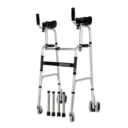 Folding Lightweight Aluminium Walking Frame Adjustable Height Mobility Aid For Adults Compact Size