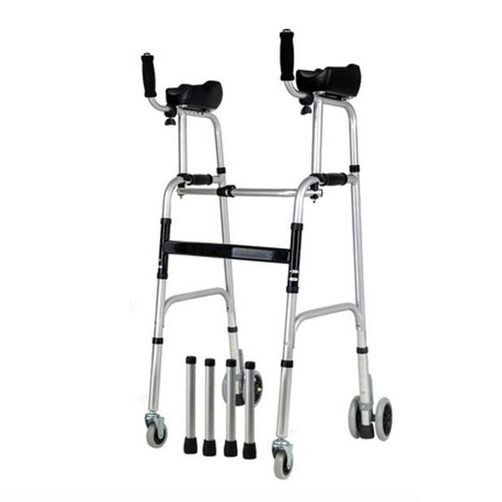 Folding Lightweight Aluminium Walking Frame Adjustable Height Mobility Aid For Adults Compact Size