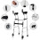 Folding Lightweight Aluminium Walking Frame Adjustable Height Mobility Aid For Adults Compact Size 5