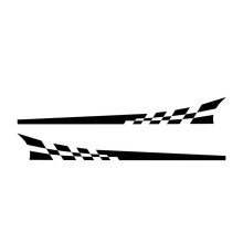 Glossy Gray Car Side Skirt and Door Stripe Stickers for Benz GLK Class AMG GLK350 Sporty Style