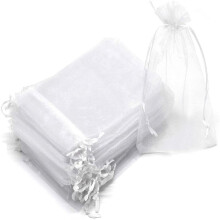 Fruit Protection Bags 20pcs UV Resistant Reusable Mesh for Strawberry Grape Garden 15x20cm White