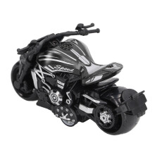 Alloy Simulation Mini Black Motorcycle Pull Back Toy for 3+ Year Olds
