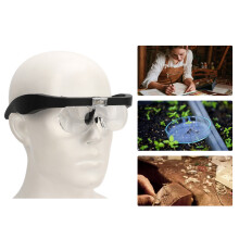 Loupe de tête avec 4 lentilles interchangeables et lumière LED blanche brillante