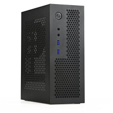 Black MiniITX 0.8mm SPCC Desktop Case Flex PSU Compatible