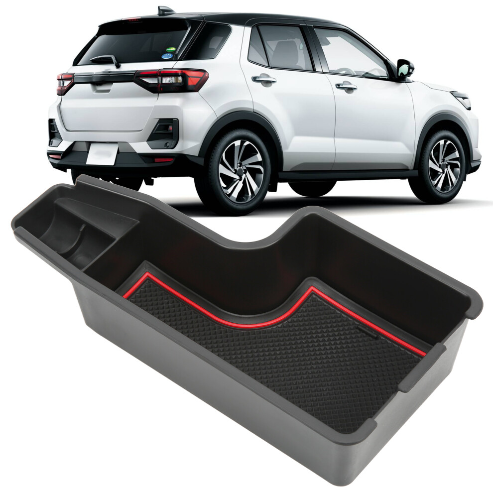 2019+ Raize Center Console Organizer In Abs Matte With Pad Edge Red 8451375563737
