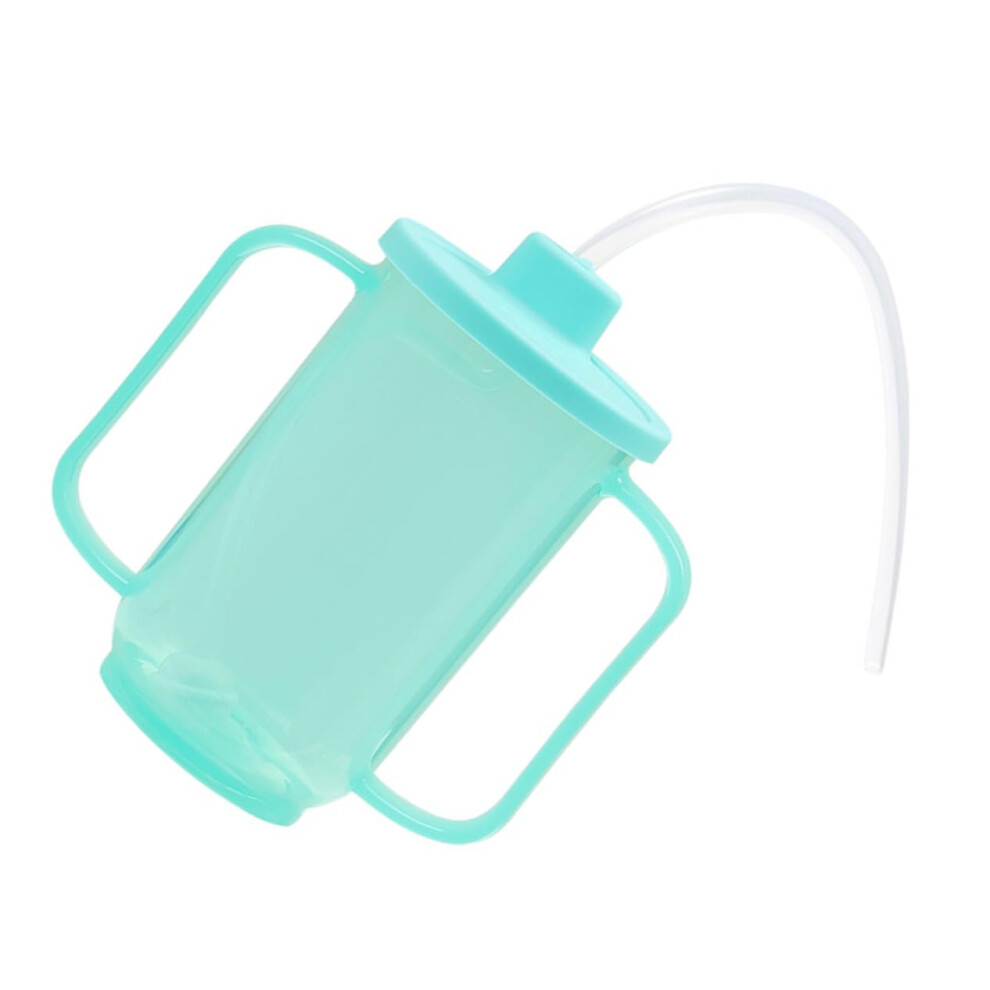 Bedridden Patient Drinking Cup with Straw, Leak Proof Elderly Feeding Mug for Disabled Care