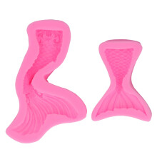 Múnlaí Bácála Eireaball Maighdeana Mara Silicone Múnla Fondant Císte Téama Maighdeana Mara 3T Múnlaí Seacláide Eireaball Maighdeana Mara le
