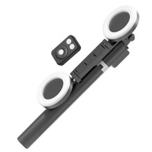 Selfie Stick Statief met Licht 67Inch Hoogte Draagbare Draadloze Afstandsbediening Telefoonstatief voor Reizen Mobiele Telefoonhouder,A