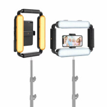 Smartphone Video Rig Light Fotografie LED Videolamp Handheld Telefoon Selfielamp met Stabilisatorbeugel Vlog Grip