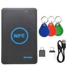5 Frequency RFID  Chip Duplicator+3xUID Keychain NFC Reader Copier HID 125K/ IC/ID 13.56M 125K Token Writer Clone