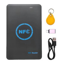 5-Band NFC  Chip Reader/Writer+1XUID Keychain 125K 13.56M Copier HID Duplicator Tag Clone ID IC Keychain Key Copy