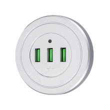 3-Poorts USB-Hub, Bureaulader, Ingebouwd Laadstation voor Mobiele Telefoons, 3-in-1 Datalijnsplitter, Bureau-Organizer